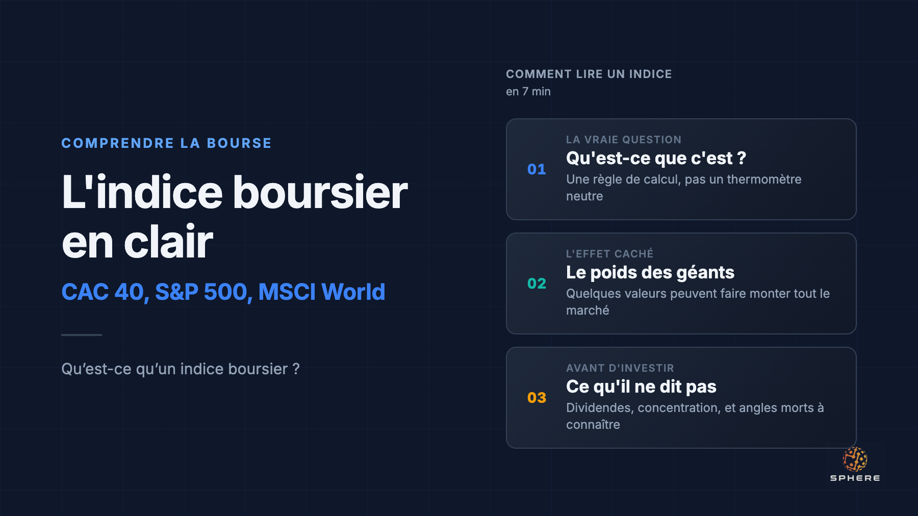 Comprendre un indice boursier : CAC 40, S&P 500, MSCI World